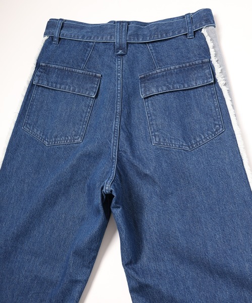 パンツ CULLNI 24SS side fringe wide denim pants CULLNI 24SS side fringe wide denim pants