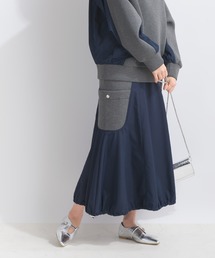 LUGIVA（ルギヴァ）の「異素材切り替え裾ドロストスカート（スカート・レディース）」
