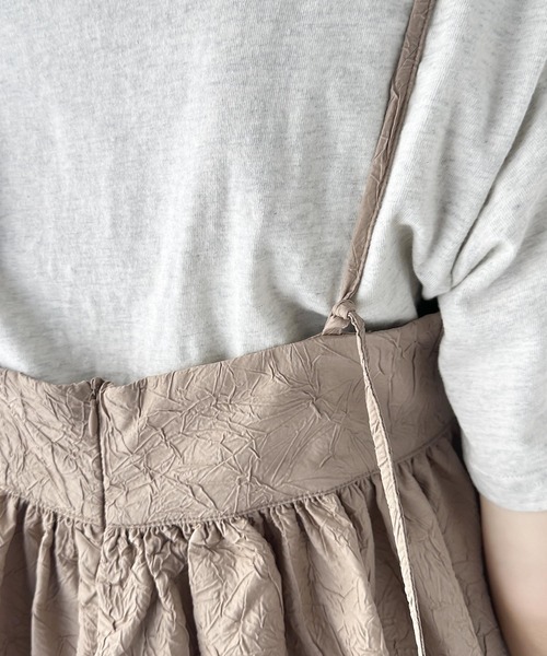 mily bilet（ミウィビレット）の「【mily bilet】プラスワンで着映え度が高まる。ワッシャージャガードペプラムキャミ（キャミソール・レディース・ベージュ/ブラック/アイボリー・LARGE/MEDIUM/SMALL/X-LARGE）」の19枚目の写真