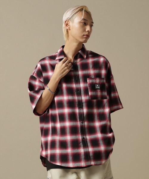 ブラウス シャツ WHITELAND/ホワイトランド/PET SHIRT レディース メンズ WHITELAND/ホワイトランド/CHIFFON CHECK SHIRT | L.H.P