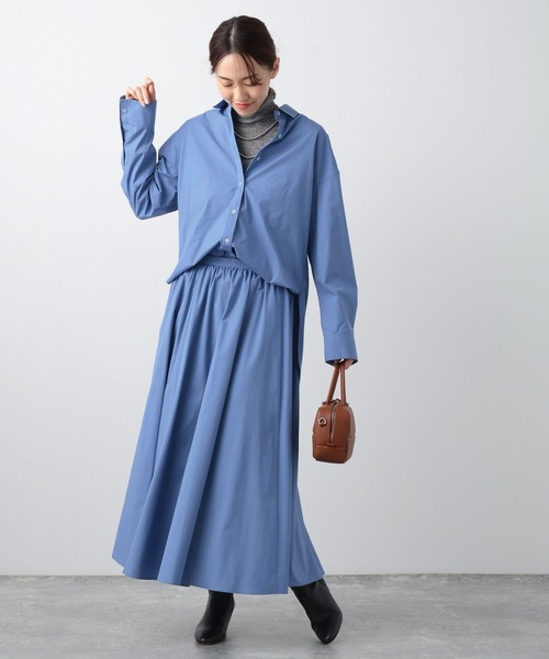 BARNYARDSTORM（バンヤードストーム）の「BARNYARDSTORM / ボリュームフレアースカート（スカート・レディース・ホワイト/ブルー・1/0）」の19枚目の写真