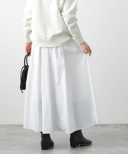 BARNYARDSTORM（バンヤードストーム）の「BARNYARDSTORM / ボリュームフレアースカート（スカート・レディース・ホワイト/ブルー・1/0）」の4枚目の写真