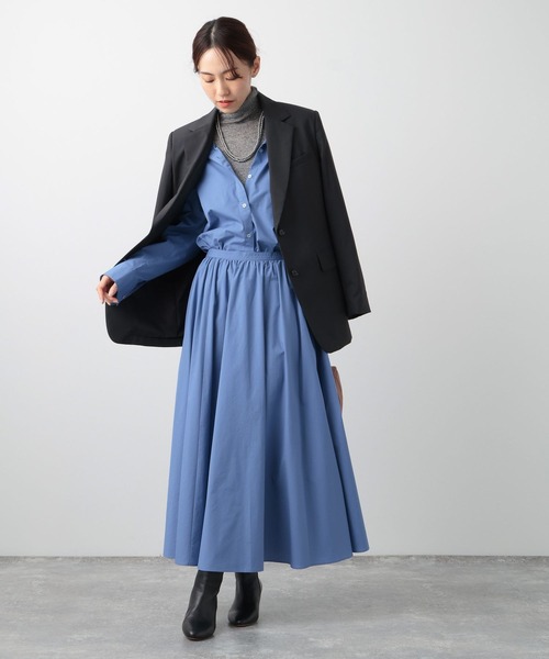 BARNYARDSTORM（バンヤードストーム）の「BARNYARDSTORM / ボリュームフレアースカート（スカート・レディース・ホワイト/ブルー・1/0）」の10枚目の写真