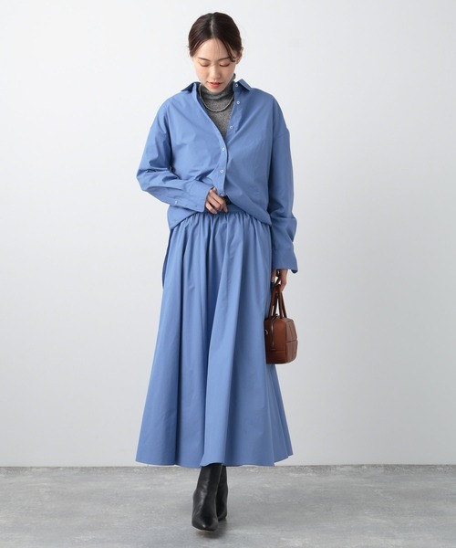 BARNYARDSTORM（バンヤードストーム）の「BARNYARDSTORM / ボリュームフレアースカート（スカート・レディース・ホワイト/ブルー・1/0）」の20枚目の写真