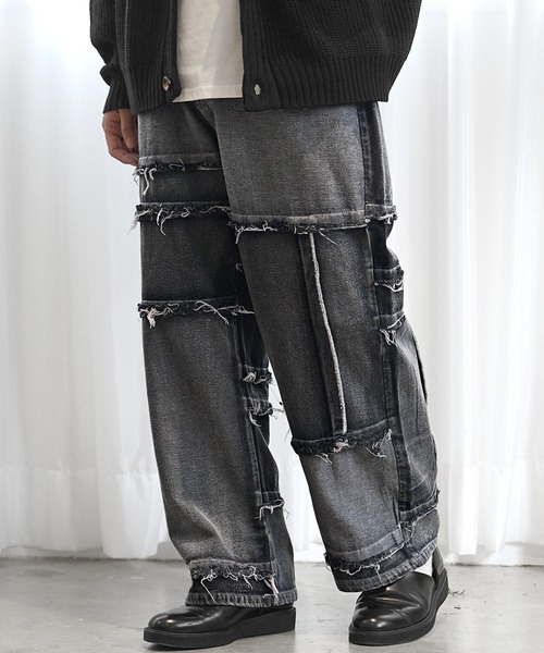 MinoriTY（マイノリティ）の「【MinoriTY】クレイジーパターンデニムパンツ（デニムパンツ・メンズ・ブルー/ブラック系2/ブラック系1・L/M）」の5枚目の写真