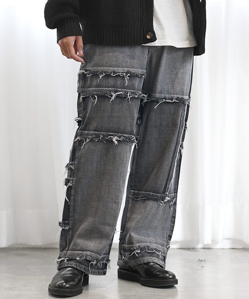 MinoriTY（マイノリティ）の「【MinoriTY】クレイジーパターンデニムパンツ（デニムパンツ・メンズ・ブルー/ブラック系2/ブラック系1・L/M）」の6枚目の写真