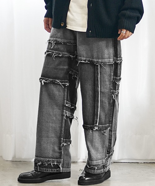 MinoriTY（マイノリティ）の「【MinoriTY】クレイジーパターンデニムパンツ（デニムパンツ・メンズ・ブルー/ブラック系2/ブラック系1・L/M）」の7枚目の写真