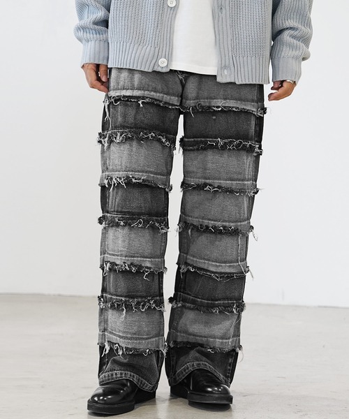 MinoriTY（マイノリティ）の「【MinoriTY】クレイジーパターンデニムパンツ（デニムパンツ・メンズ・ブルー/ブラック系2/ブラック系1・L/M）」の10枚目の写真