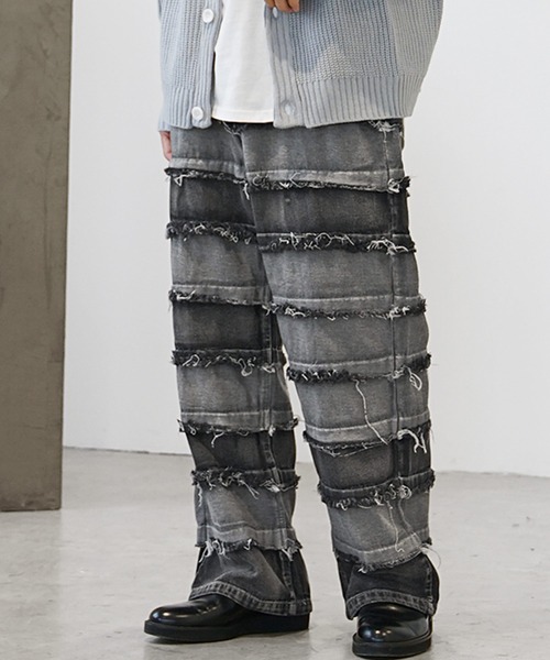 MinoriTY（マイノリティ）の「【MinoriTY】クレイジーパターンデニムパンツ（デニムパンツ・メンズ・ブルー/ブラック系2/ブラック系1・L/M）」の11枚目の写真