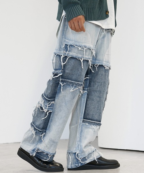 MinoriTY（マイノリティ）の「【MinoriTY】クレイジーパターンデニムパンツ（デニムパンツ・メンズ・ブルー/ブラック系2/ブラック系1・L/M）」の14枚目の写真