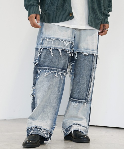 MinoriTY】クレイジーパターンデニムパンツ（デニムパンツ）｜MinoriTY