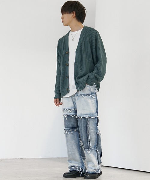 MinoriTY（マイノリティ）の「【MinoriTY】クレイジーパターンデニムパンツ（デニムパンツ・メンズ・ブルー/ブラック系2/ブラック系1・L/M）」の4枚目の写真