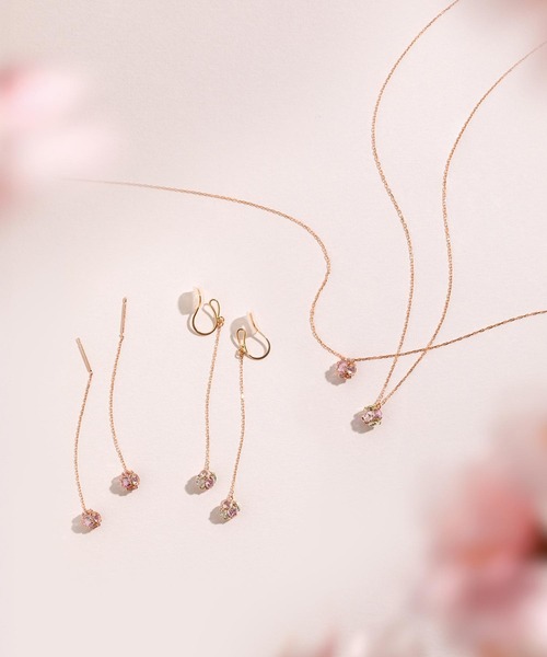 BLOOM（ブルーム）の「K10 ピンクゴールド キュービックジルコニア イヤリング BLOOM/ブルーム（イヤリング・レディース・ピンクゴールド・-）」の7枚目の写真