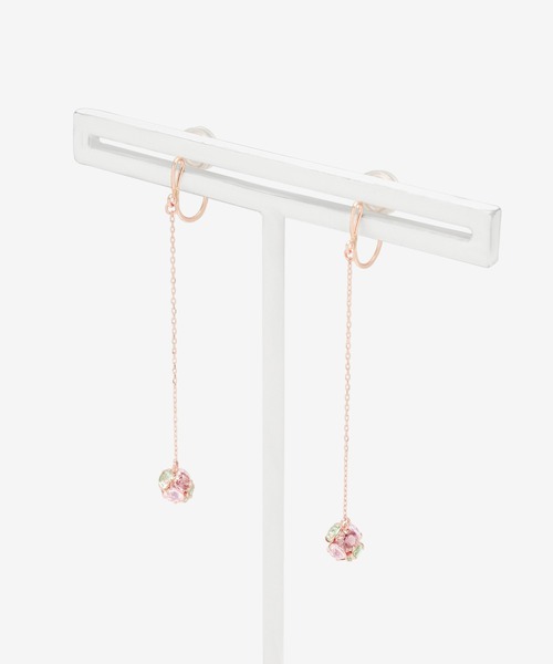 BLOOM（ブルーム）の「K10 ピンクゴールド キュービックジルコニア イヤリング BLOOM/ブルーム（イヤリング・レディース・ピンクゴールド・-）」の5枚目の写真