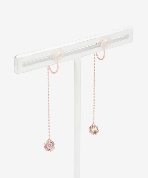 BLOOM（ブルーム）の「K10 ピンクゴールド キュービックジルコニア イヤリング BLOOM/ブルーム（イヤリング・レディース・ピンクゴールド・-）」の6枚目の写真