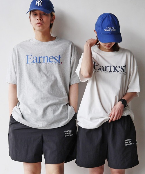 ANME（アンメ）の「【新サイズ追加】Earnestロゴプリント半袖Tシャツ（Tシャツ/カットソー・レディース・オフホワイト/グレー/オートミール/グリーン/ネイビー/ホワイト系その他/グレー系その他・M/L/XL/XXL/S）」の17枚目の写真