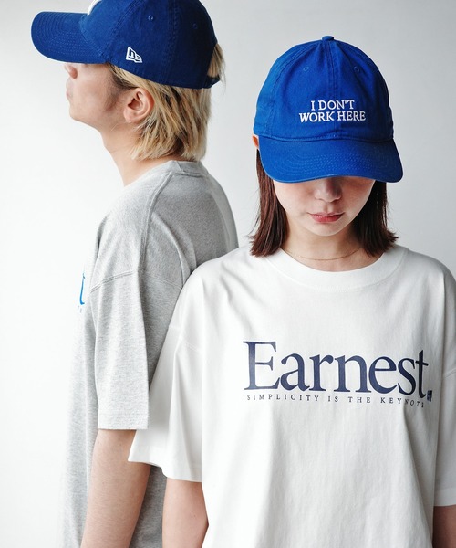 ANME(アンメ)の「【新色・新サイズ追加】Earnestロゴプリント半袖Tシャツ(Tシャツ/カットソー・レディース・オフホワイト/グレー/オートミール/グリーン/ネイビー/ホワイト系その他/グレー系その他・M/L/XL/XXL/S)」の12枚目の写真