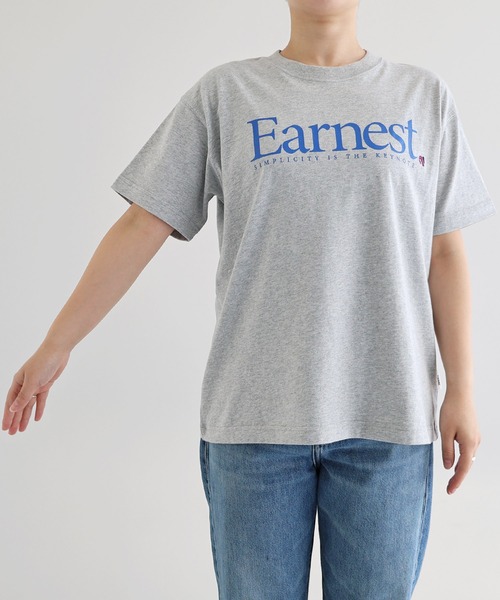 ANME（アンメ）の「【新サイズ追加】Earnestロゴプリント半袖Tシャツ（Tシャツ/カットソー・レディース・オフホワイト/グレー/オートミール/グリーン/ネイビー/ホワイト系その他/グレー系その他・M/L/XL/XXL/S）」の18枚目の写真