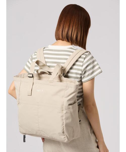 【美品】agnes b. アニエスべー ペアレンツバッグ マザーズバッグ ロゴ ペアレンツバッグ マザーズバッグ（マザーズバッグ