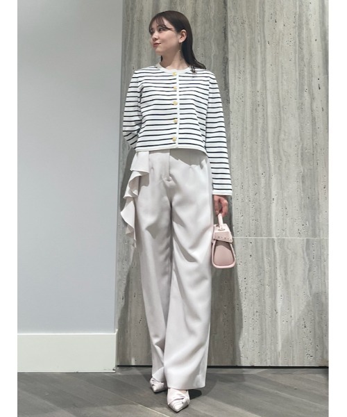 CELFORD（セルフォード）の「ラッフルディテールワイドパンツ（その他パンツ・レディース・ライトグレー/アイボリー/ブラック・38/36）」の20枚目の写真