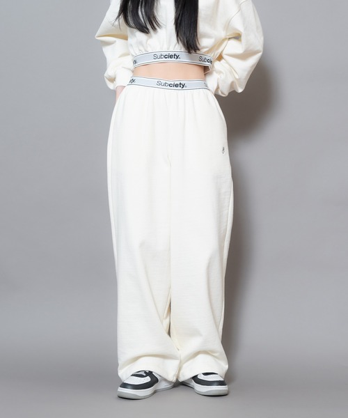 【セール】LOGO BAND SWEAT PANTS【GIRLS】（スウェットパンツ）｜Subciety（サブサエティ）