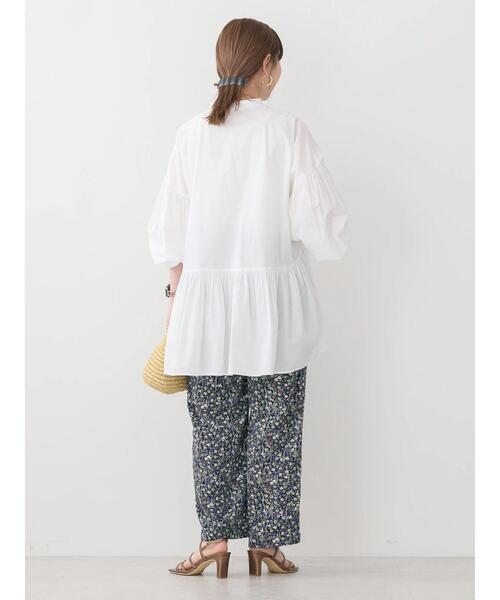 イデアルーチェ　コットンティアードブラウス　ブラック 中古・古着通販】iDea Luce (イデア ルーチェ) フレンチトップス