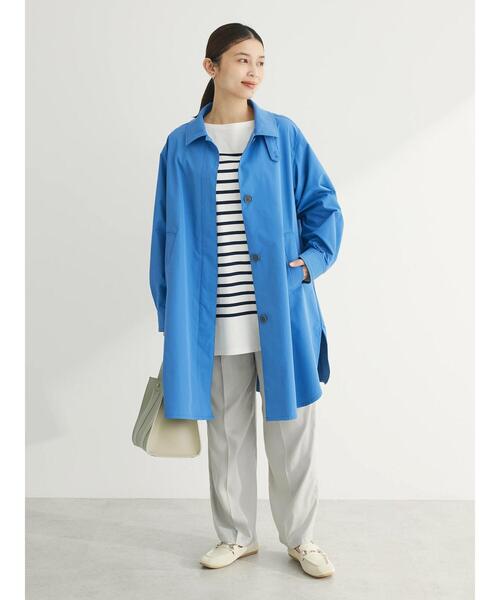 Green　Parks（グリーンパークス）の「パネルボーダーロンチュニック（チュニック・レディース・ブルー/ライトグレー/オレンジ/ネイビー・FREE）」の8枚目の写真