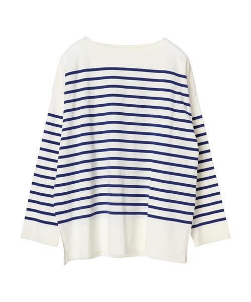 Green　Parks（グリーンパークス）の「パネルボーダーロンチュニック（チュニック・レディース・ブルー/ライトグレー/オレンジ/ネイビー・FREE）」の9枚目の写真