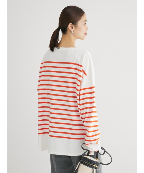 Green　Parks（グリーンパークス）の「パネルボーダーロンチュニック（チュニック・レディース・ブルー/ライトグレー/オレンジ/ネイビー・FREE）」の17枚目の写真