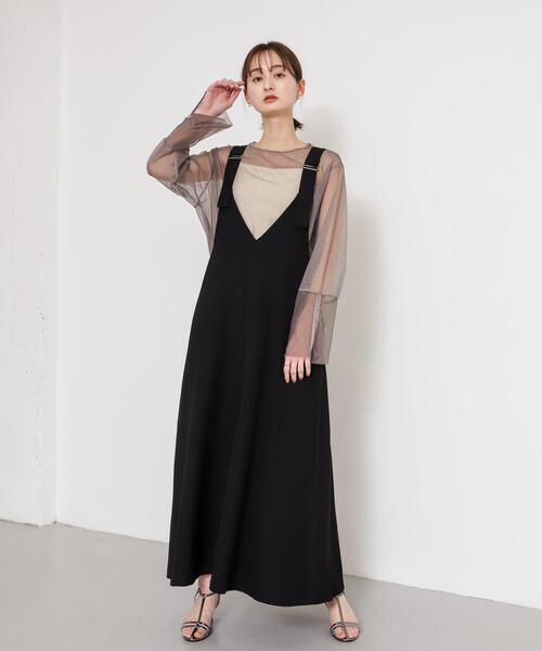SENSE OF PLACE by URBAN RESEARCH(センスオブプレイスバイアーバンリサーチ)の「シアーチュールトップ(Tシャツ/カットソー・レディース・ホワイト系その他/ブラック系その他/グレー系その他・ONE)」の11枚目の写真