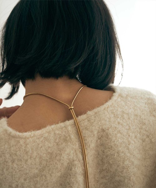 marjour（マージュール）の「SNAKE CHAIN PEARL NECKLACE（ネックレス・レディース・ゴールド/シルバー・FREE）」の8枚目の写真