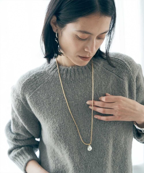 marjour（マージュール）の「SNAKE CHAIN PEARL NECKLACE（ネックレス・レディース・ゴールド/シルバー・FREE）」の13枚目の写真