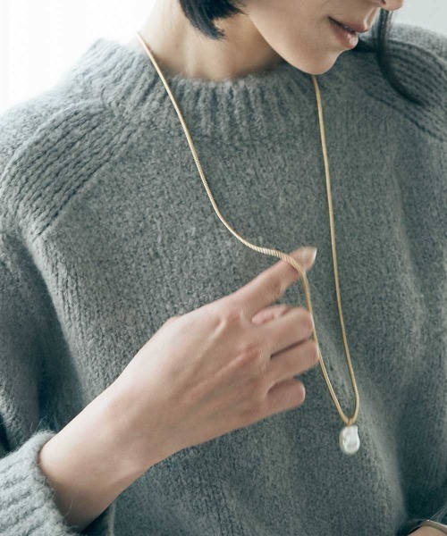 marjour（マージュール）の「SNAKE CHAIN PEARL NECKLACE（ネックレス・レディース・ゴールド/シルバー・FREE）」の15枚目の写真