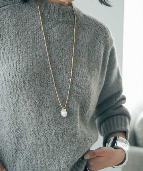 marjour（マージュール）の「SNAKE CHAIN PEARL NECKLACE（ネックレス・レディース・ゴールド/シルバー・FREE）」の16枚目の写真