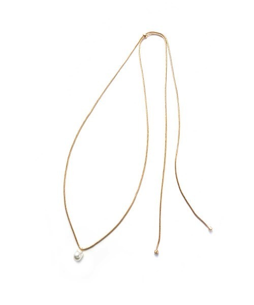 marjour（マージュール）の「SNAKE CHAIN PEARL NECKLACE（ネックレス・レディース・ゴールド/シルバー・FREE）」の19枚目の写真