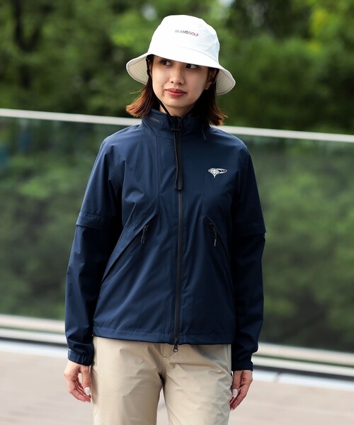 BEAMS GOLF(ビームスゴルフ)の「〈WOMEN〉 ORANGE LABEL / 2WAY 撥水レインブルゾン(ブルゾン・レディース・ホワイト/ベージュ・MEDIUM/LARGE)」の19枚目の写真