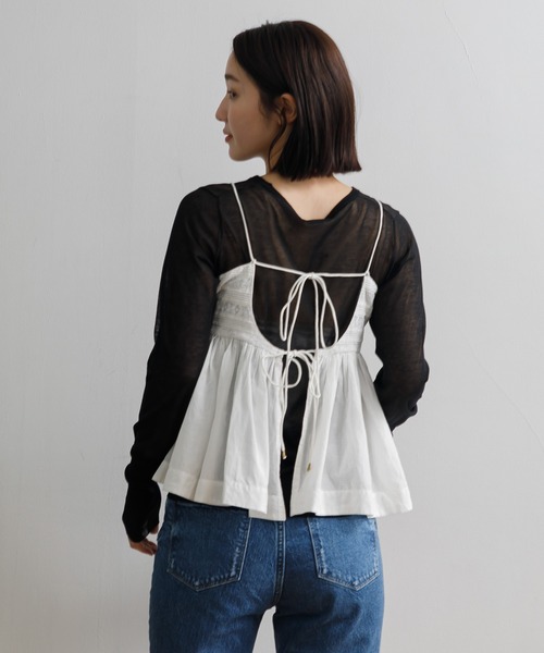 AMERICAN RAG CIE（アメリカンラグシー）の「アンティークレースキャミビスチェ（シャツ/ブラウス・レディース・オフホワイト/ブラック/ピンク・FREE）」の13枚目の写真