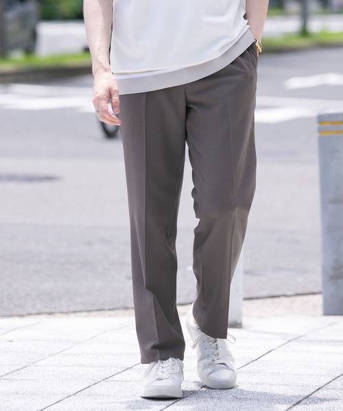 URBAN RESEARCH ROSSO MEN（アーバンリサーチロッソメン）の「『セットアップ対応』『WEB限定』『XLサイズあり』ウォッシャブルドライタッチストレートパンツ（スラックス・メンズ・ブラック/グレー/ネイビー・SMALL/MEDIUM/LARGE/X-LARGE）」の3枚目の写真