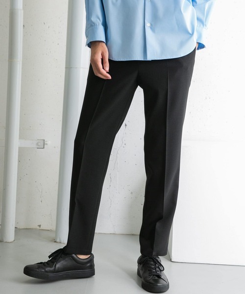 URBAN RESEARCH ROSSO MEN（アーバンリサーチロッソメン）の「『セットアップ対応』『WEB限定』『XLサイズあり』ウォッシャブルドライタッチストレートパンツ（スラックス・メンズ・ブラック/グレー/ネイビー・SMALL/MEDIUM/LARGE/X-LARGE）」の2枚目の写真