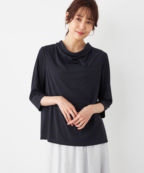 A/C DESIGN BY ALPHA CUBIC(エーシーデザインバイアルファキュービック)の「【接触冷感】ドレーププルオーバー(Tシャツ/カットソー・レディース・オフホワイト/ネイビー/グリーン・LL/M/L)」の15枚目の写真