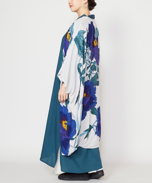 カヤ(カヤ)の「【カヤ】華めき牡丹UV羽織(カーディガン/ボレロ・レディース・ネイビー/キナリ/ライトグレー/ホワイト×イエロー・FREE)」の19枚目の写真