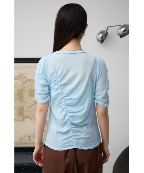 AGNONA 売れ筋商品|||アグノラ Tシャツ トップス レディース Tops Blue EasyGala Womens Cap Sleeve Crop Tops Cotton T Shirts