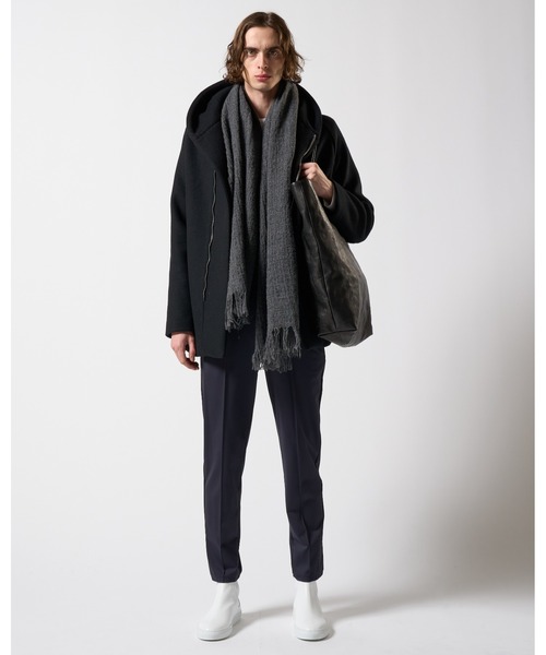 wjk(ダヴルジェイケイ)の「fringe soft stall(ストール/ショール・メンズ・ブラック/グレー/モカ・FREE)」の8枚目の写真