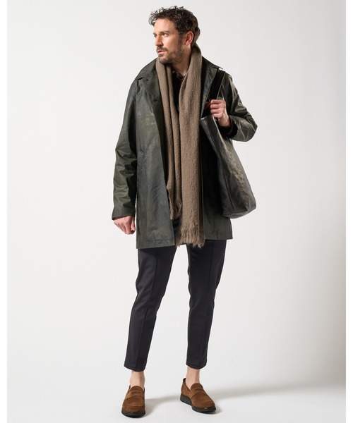 wjk(ダヴルジェイケイ)の「fringe soft stall(ストール/ショール・メンズ・ブラック/グレー/モカ・FREE)」の12枚目の写真