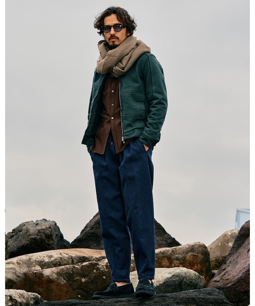 wjk(ダヴルジェイケイ)の「fringe soft stall(ストール/ショール・メンズ・ブラック/グレー/モカ・FREE)」の13枚目の写真