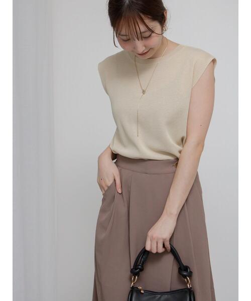 Te chichi TERRASSE(テチチテラス)の「【抗菌防臭】フレンチスリーブトップス(ニット/セーター・レディース・ピンク/ミント/ネイビー/オフホワイト/ブラック・F)」の10枚目の写真