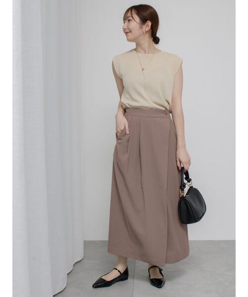 Te chichi TERRASSE(テチチテラス)の「【抗菌防臭】フレンチスリーブトップス(ニット/セーター・レディース・ピンク/ミント/ネイビー/オフホワイト/ブラック・F)」の12枚目の写真
