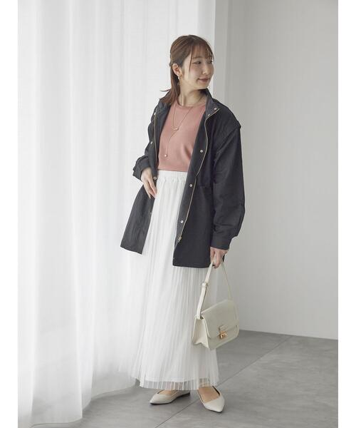 Te chichi TERRASSE(テチチテラス)の「【抗菌防臭】フレンチスリーブトップス(ニット/セーター・レディース・ピンク/ミント/ネイビー/オフホワイト/ブラック・F)」の15枚目の写真