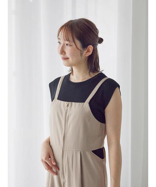Te chichi TERRASSE(テチチテラス)の「【抗菌防臭】フレンチスリーブトップス(ニット/セーター・レディース・ピンク/ミント/ネイビー/オフホワイト/ブラック・F)」の21枚目の写真