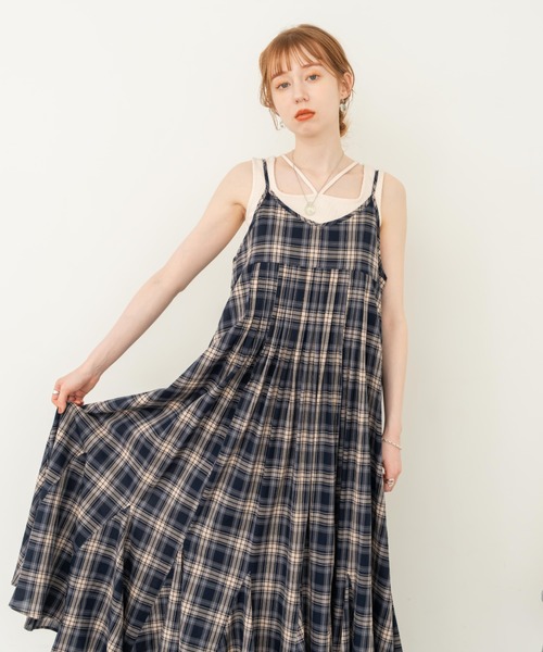 工場直売 コットンボリュームキャミワンピース（ワンピース）｜hinari ワンピース